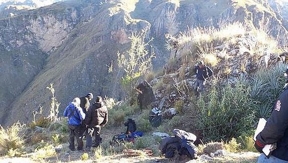 Arequipa: tres turistas franceses fueron rescatados del cañón del Colca