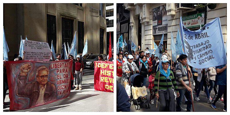 Simpatizantes de Sendero Luminoso en Argentina protestan por cadena perpetua a cúpula (FOTOS)