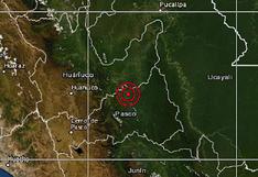  Sismo de magnitud 4.8 se registró esta tarde en Pasco
