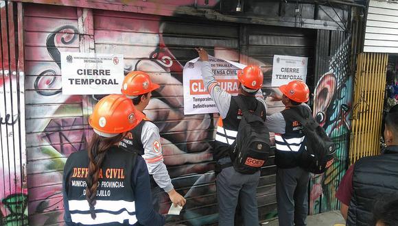 Trujillo: Autoridades continúan cerrando locales comerciales por falta de seguridad (VIDEO)