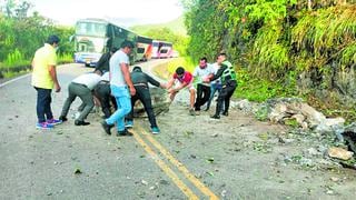 Amazonas: Sismo ocasionó el bloqueo de carreteras