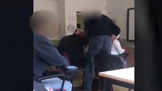 Profesor golpeó a su alumno por negarse a usar mascarilla en instituto de Italia (VIDEO)