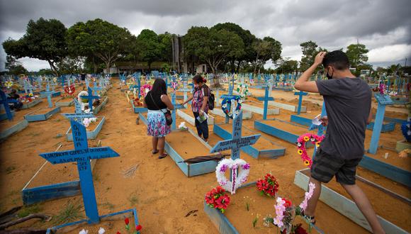 Brasil, uno de los tres países en el mundo más afectado por la pandemia en números absolutos, junto a Estados Unidos e India, registra una tasa de mortalidad de 251 decesos por cada 100.000 habitantes. (Foto:  Michael DANTAS / AFP)