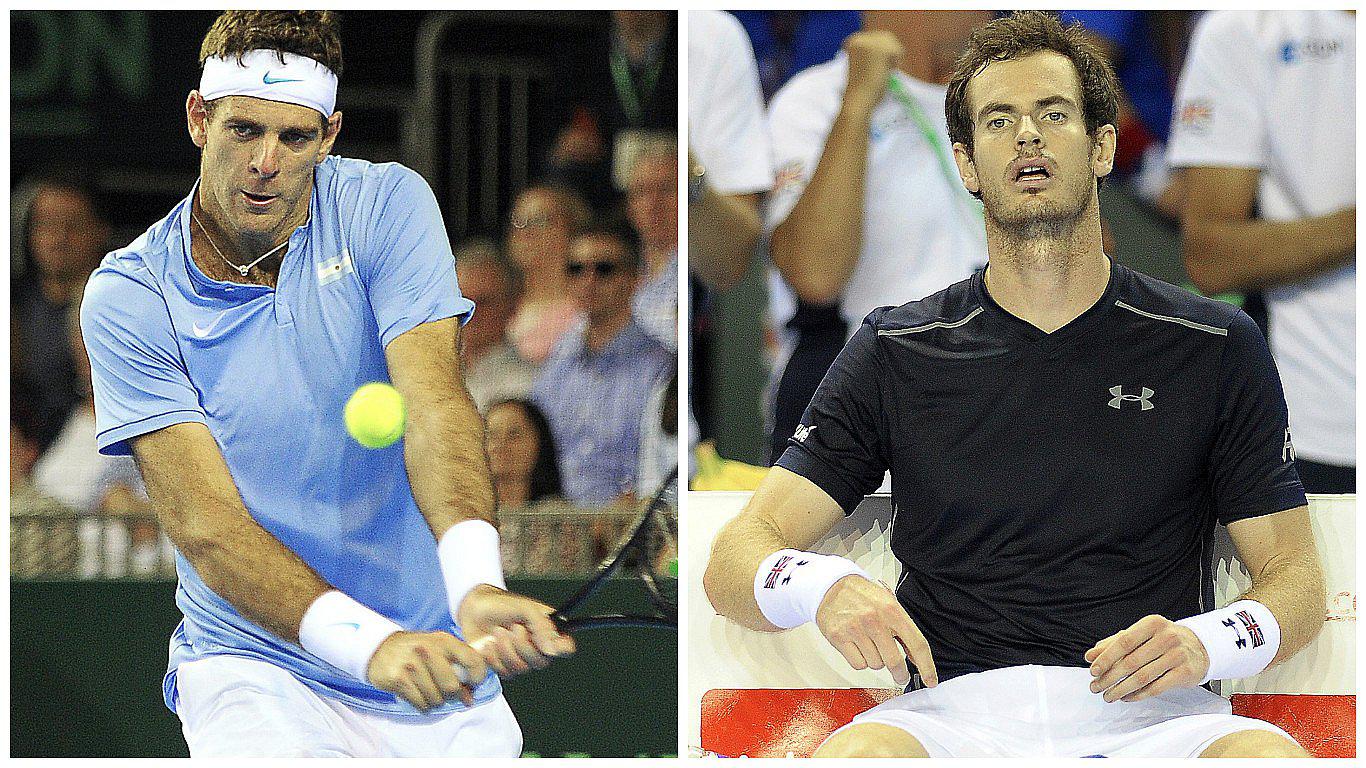 Copa Davis: Del Potro gana a Murray y da a Argentina primer punto