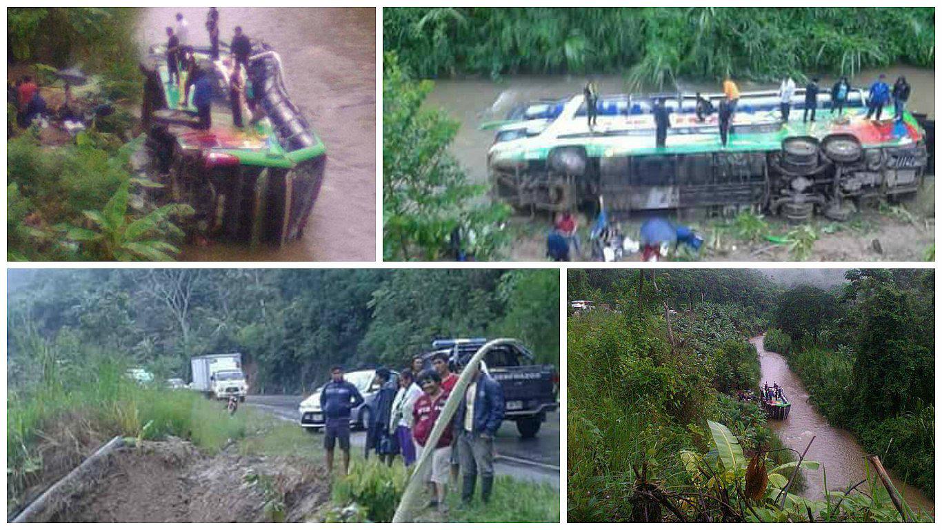 Satipo: Bus vuelca y termina en medio del río dejando más de 20 heridos (VIDEO)