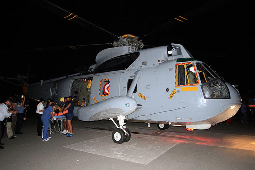 Marina de Guerra rescató a pilotos heridos por caída de helicóptero