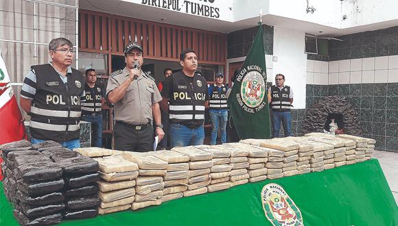 Más de 600 kilos de droga decomisada es trasladada a Lima