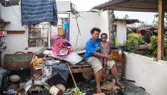 ​Al menos 120.00 niños afectados por ciclón Winston en Fiyi