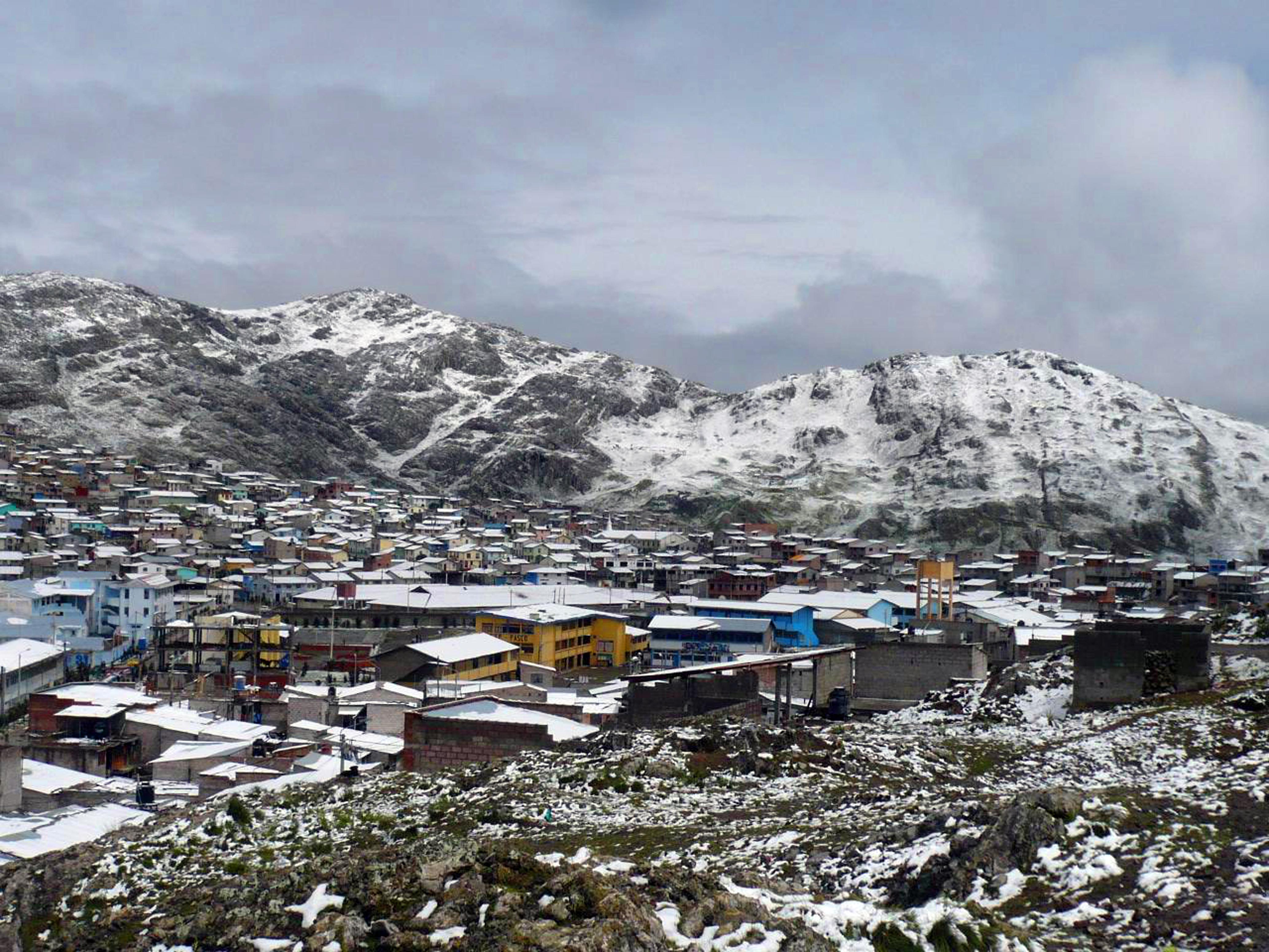 Nevada cayó por horas en la ciudad más alta del Perú