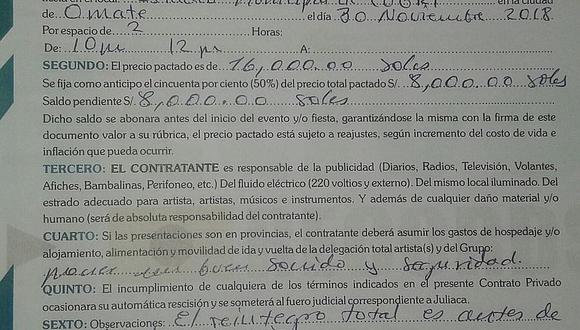 Empresario omateño denuncia por estafa a la agrupación Coralí