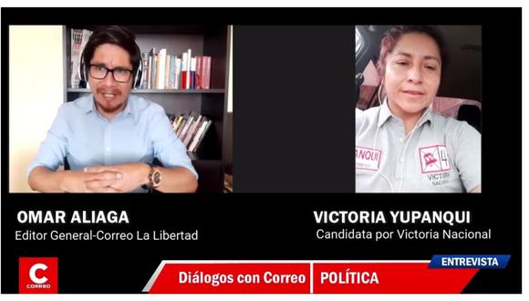 Candidata al Congreso con el número 4 en La Libertad por el partido Victoria Nacional es hermana del parlamentario Mariano Yupanqui, a quien dice convocará para asesorarla.