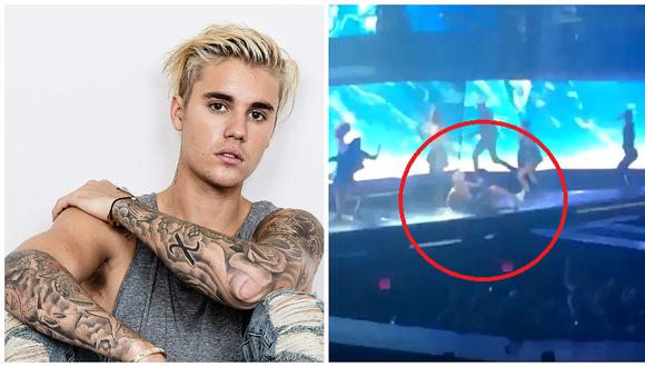 Youtube: Justin Bieber sufre una aparatosa caída en pleno concierto (VIDEOS)