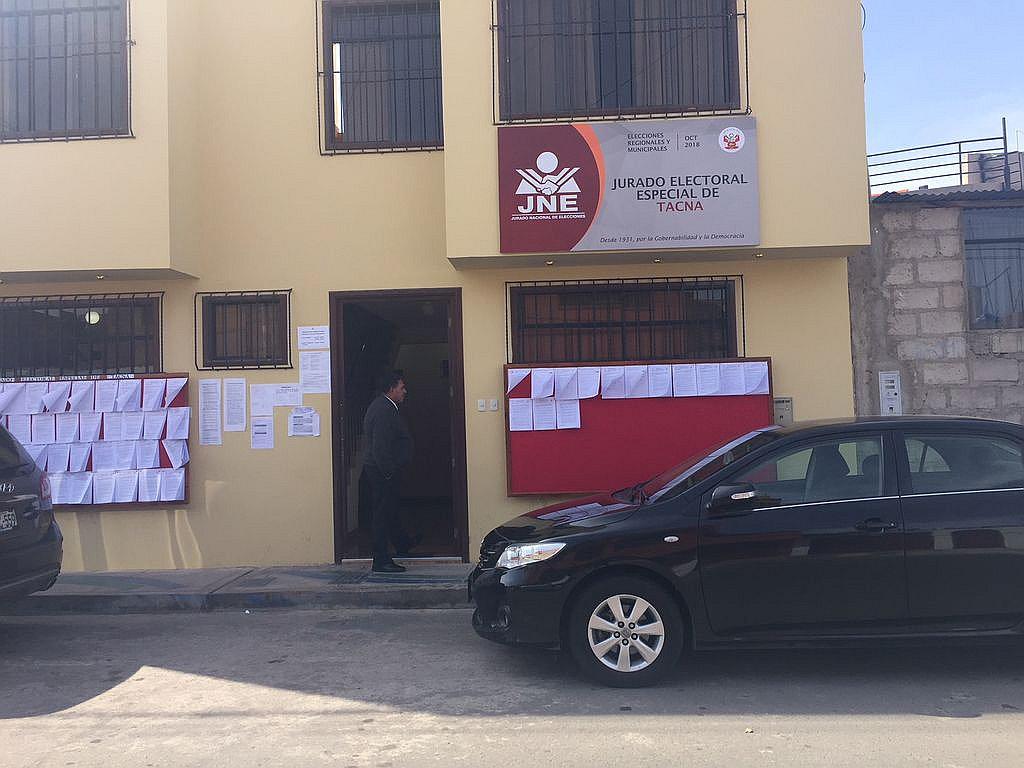 Admiten doce listas de candidatos a municipios en el JEE Tacna