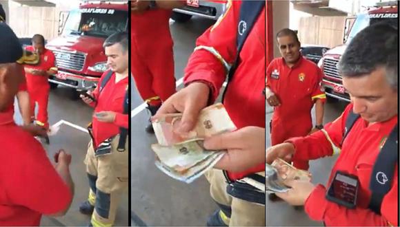 Miraflores: bomberos hacen 'chanchita' para comprar combustible (VIDEO)