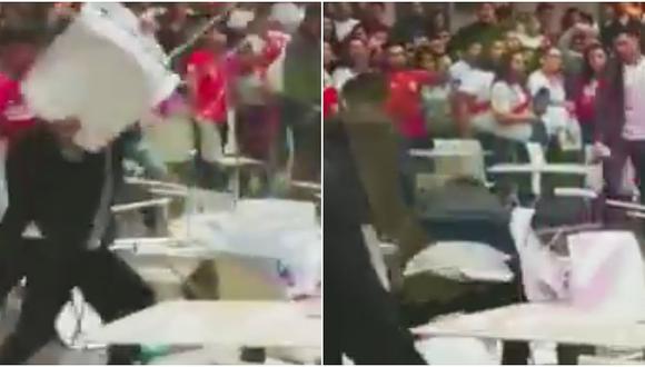 Callao: Malos "hinchas" causan destrozos en Centro Comercial tras eliminación de Perú (FOTOS y VIDEO)