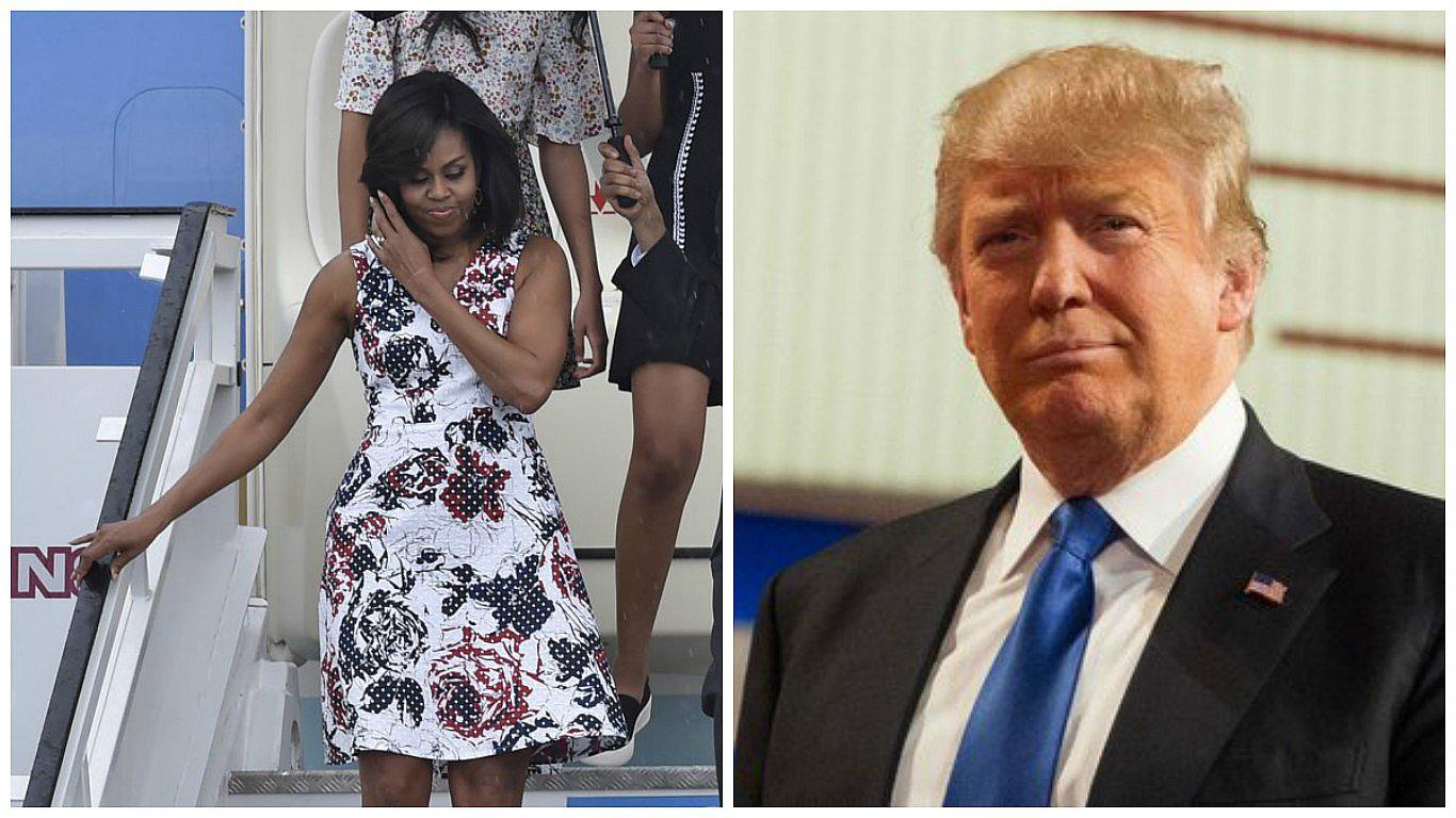 Michele Obama acusa de "predador sexual" a Donald Trump