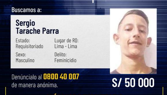 Si tienes información sobre el paradero de Sergio Tarache Parra, puedes hacer la denuncia llamando al 0800 40 007