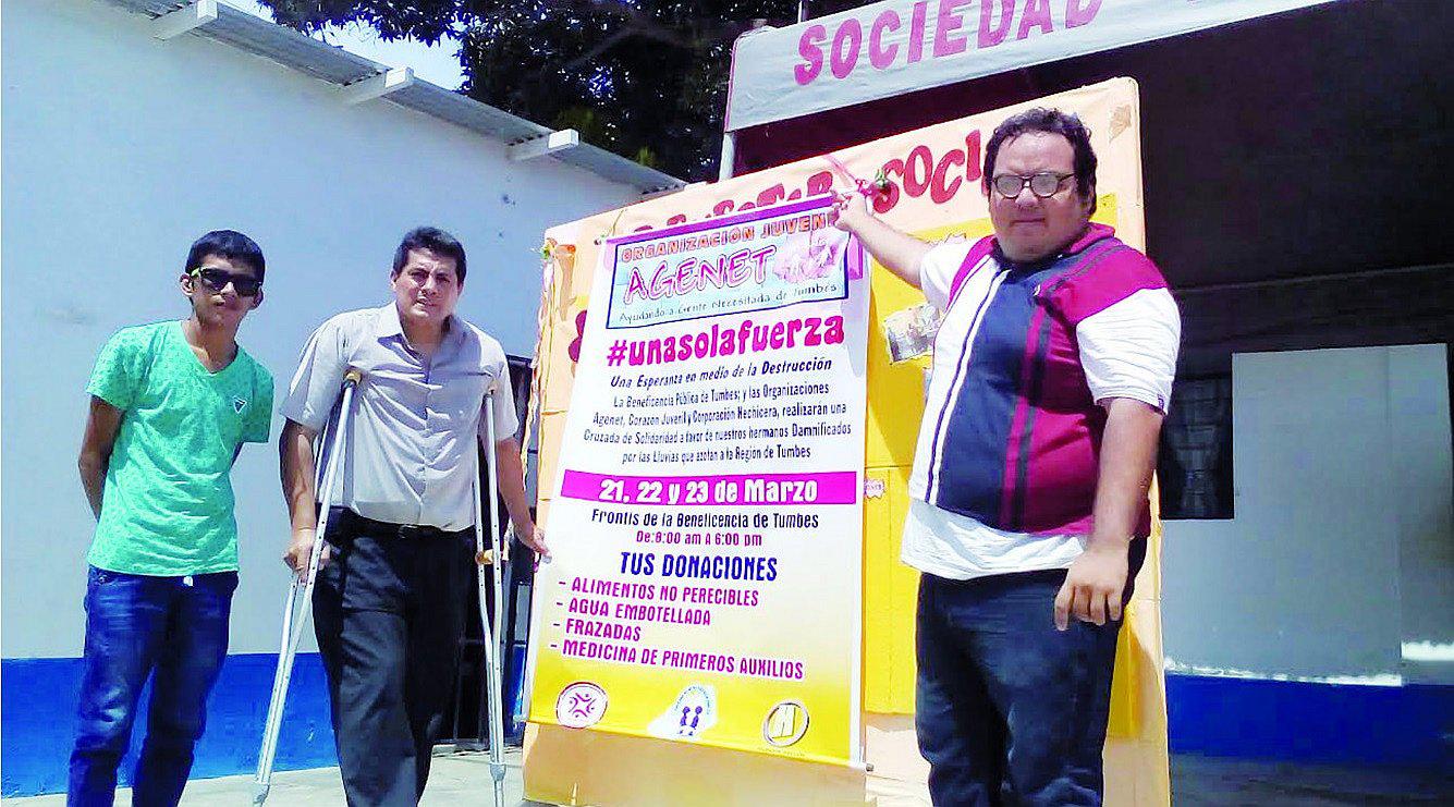 Tumbes: La Beneficencia Pública se une a la colecta para ayudar a damnificados