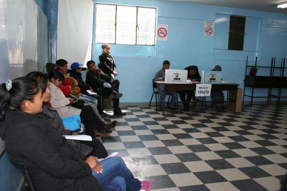 Así se realizan las elecciones en La Oroya (FOTOS)