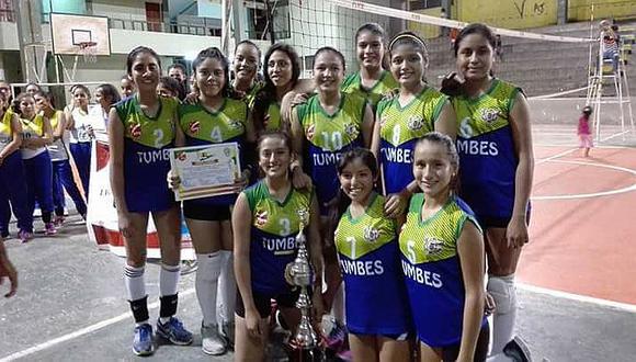 Tumbes: La selección de voleibol de Corrales gana a Chiclayo y clasifica al torneo nacional  