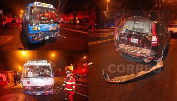San Isidro: triple choque deja al menos cinco heridos en la avenida Arequipa (FOTOS y VIDEO)