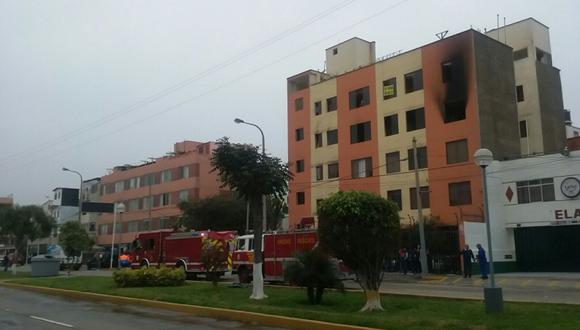  Incendio consumió departamento en San Miguel