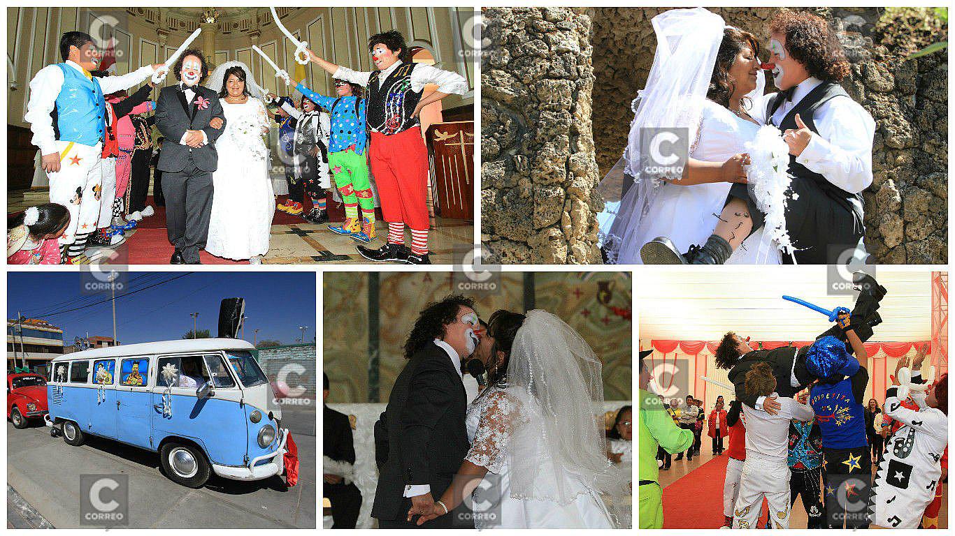 Huancayo: 'Chupetín' se casa vestido de payaso (VIDEO)