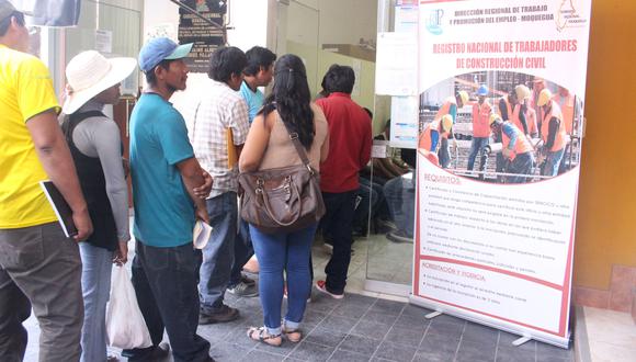 Moquegua: Más de 2 mil trabajadores ya cuentan con carnet del RTCC
