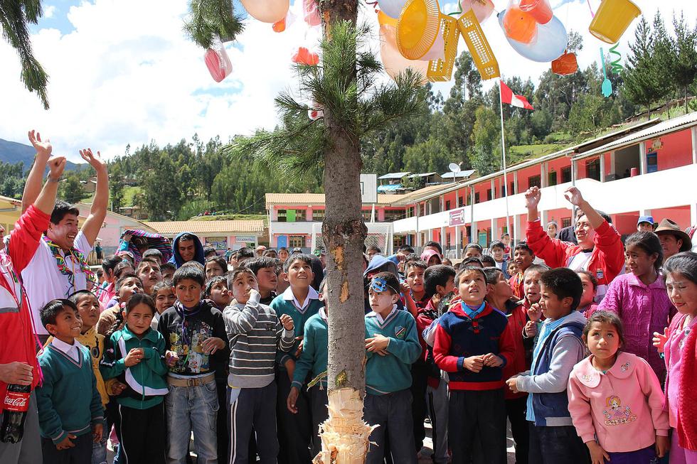 Áncash: Escolares inician clases con fiesta de carnavales (Fotos)