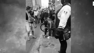 Delincuentes en motos balean a cambista y le roban 20 mil dólares en Cercado de Lima (VIDEO)