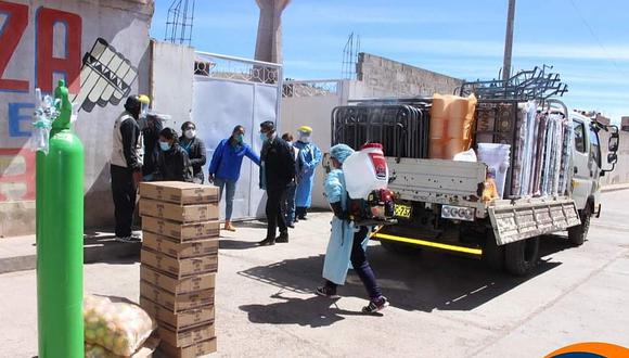 Entregan implementos y balones de oxígeno a la Red de Salud de Huancané