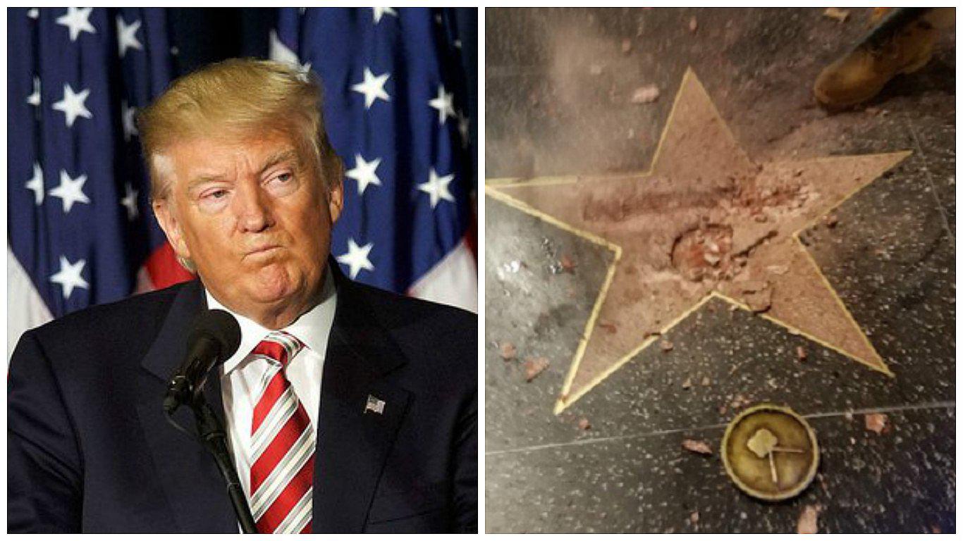 Donald Trump: A martillazos destrozan su estrella en Paseo de la Fama de Hollywood
