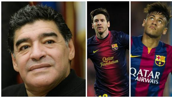 ​Maradona: "Me encantaría jugar con Messi, Neymar y Suárez"