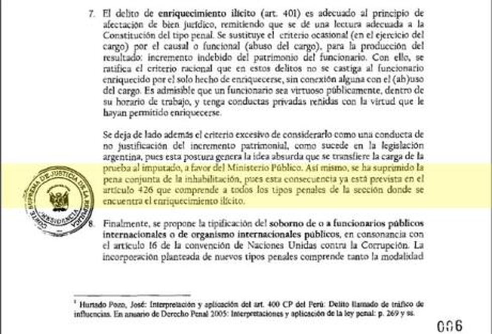 PJ sí propuso suprimir 'inhabilitación' del artículo 401 de Código Penal