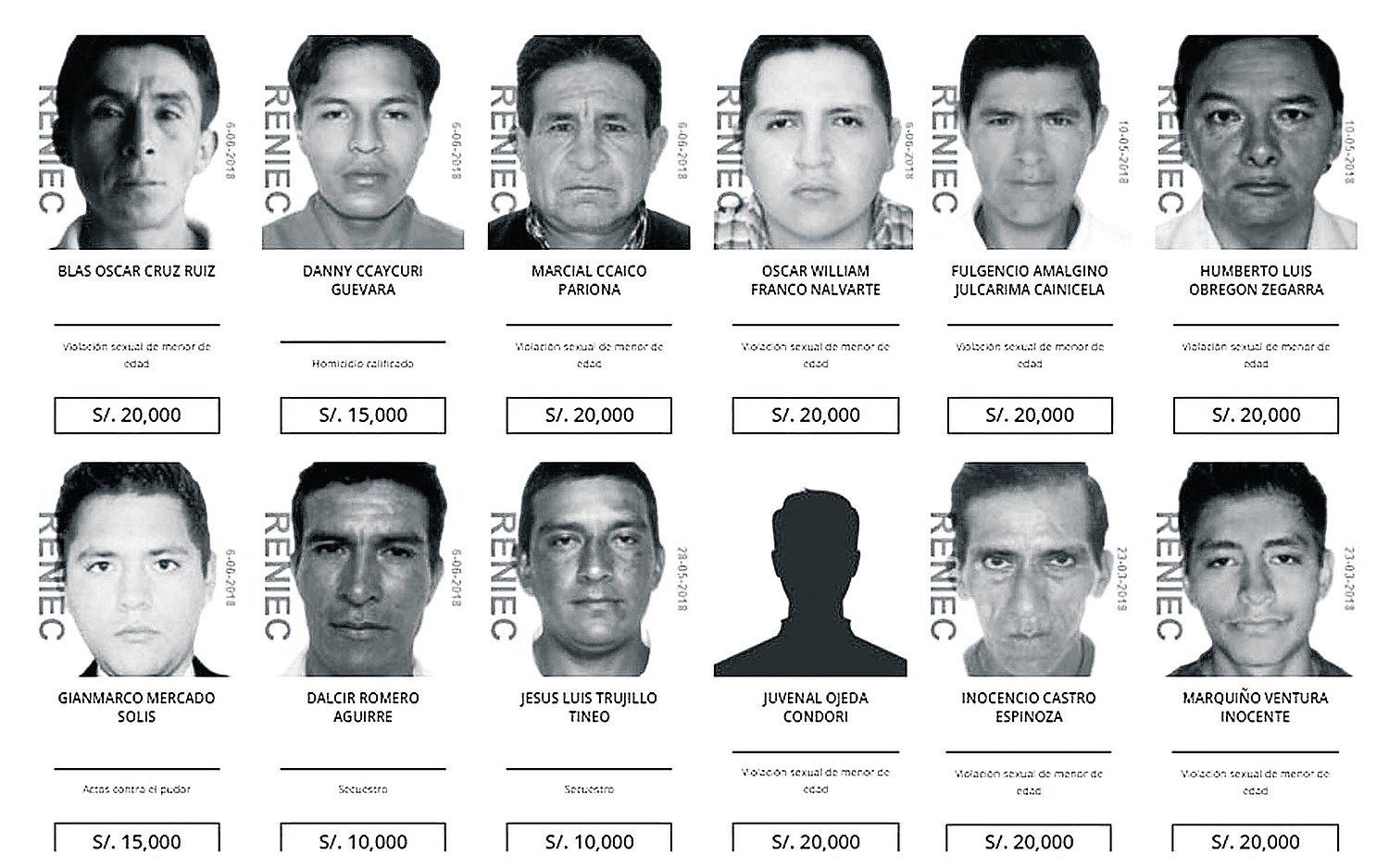​23 de los "más buscados" y 1,803 requisitoriados ya fueron capturados
