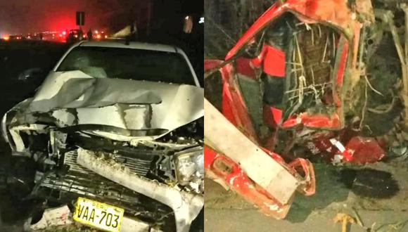 Dos fallecidos en choque entre un tico y una camioneta en Arequipa