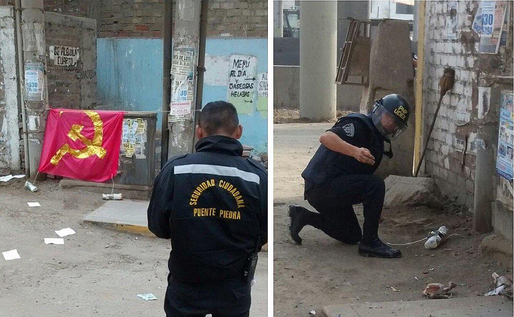 Puente Piedra: PNP encuentra explosivo, bandera y panfletos de Sendero Luminoso