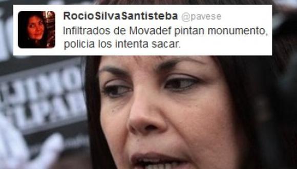 Rocío Silva Santisteban: "Infiltrados de Movadef pintaron monumento"