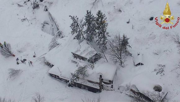 Terremoto en Italia: avalancha desaparece hotel y deja decenas de desaparecidos