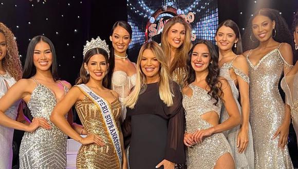 Jessica Newton junto a las candidatas del Miss Perú 2022. (Foto: @missperuofficial).
