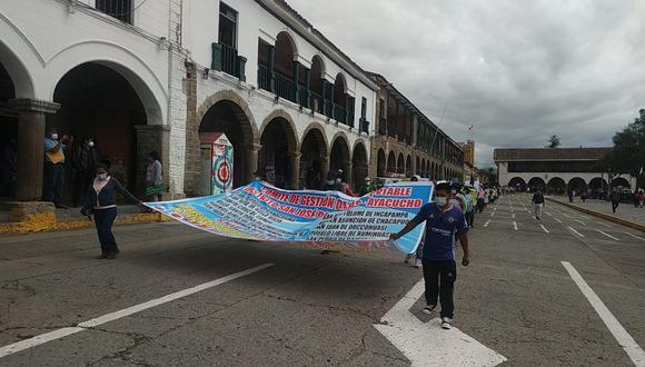 Arribaron hasta la ciudad donde realizaron una masiva protesta