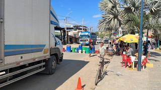 Tumbes: Pobladores de Zorritos reclaman agua potable y bloquearon la vía Panamericana Norte