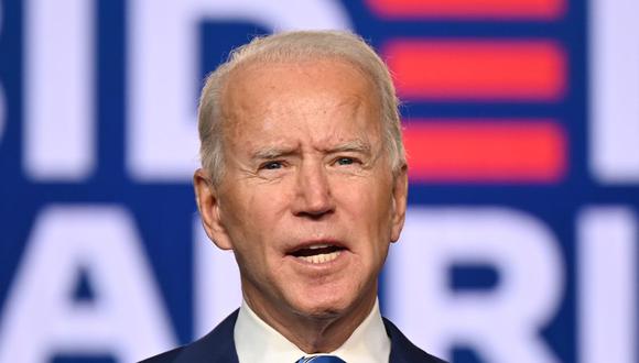 El candidato presidencial demócrata Joe Biden dio unas palabras en el Chase Center en Wilmington, Delaware, el pasado 4 de noviembre de 2020. (Foto: JIM WATSON / AFP).