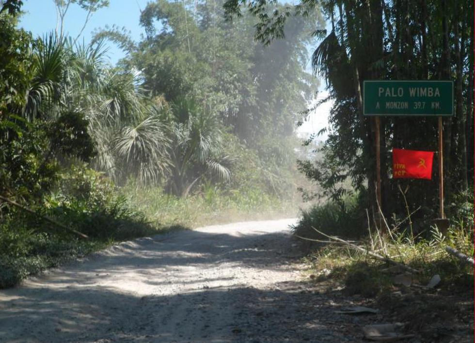 Terroristas colocan trapos rojos en varias localidades del distrito de Monzón