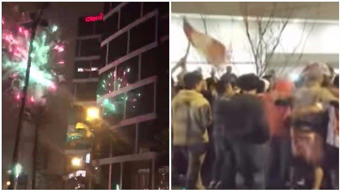 Perú vs Nueva Zelanda: hinchas detonaron bombardas frente al hotel de los 'All Whites' (VIDEO)