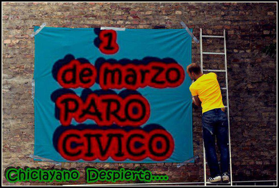 Con memes difunden y convocan al paro cívico de este 1 de marzo en Chiclayo