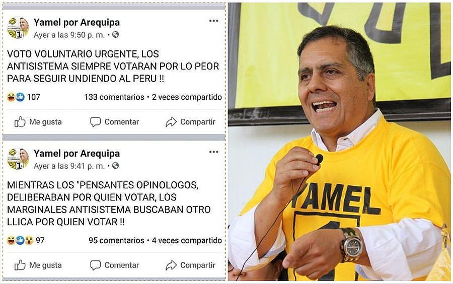 ​Postulante al Congreso llama marginales a quienes votaron por FREPAP, Unión Por el Perú