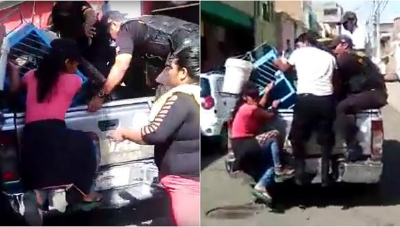 Chiclayo: Ambulante arriesga su integridad para evitar decomiso (VIDEO)