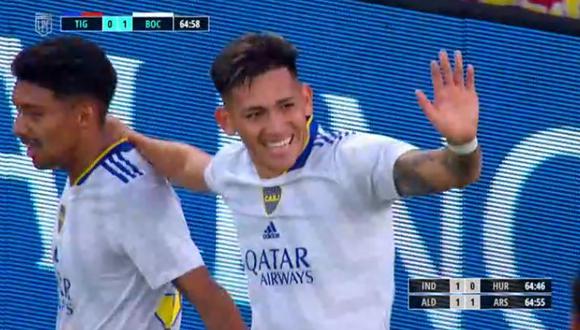 Gol de Luis Vázquez para el 2-0 de Boca Juniors vs. Tigre. (Captura: ESPN)