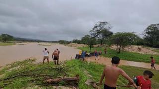 Tumbes: Nueve viviendas del caserío Cherrelique en riesgo de ser arrasadas por la quebrada Casitas-Bocapán (VIDEO)